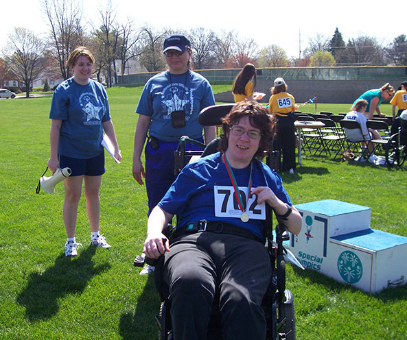 Competitor in wheelchair